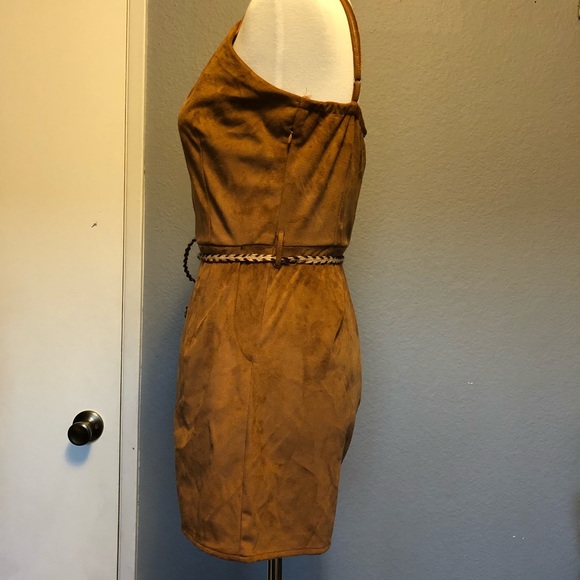Brown suede romper *NWOT* - Picture 3 of 8